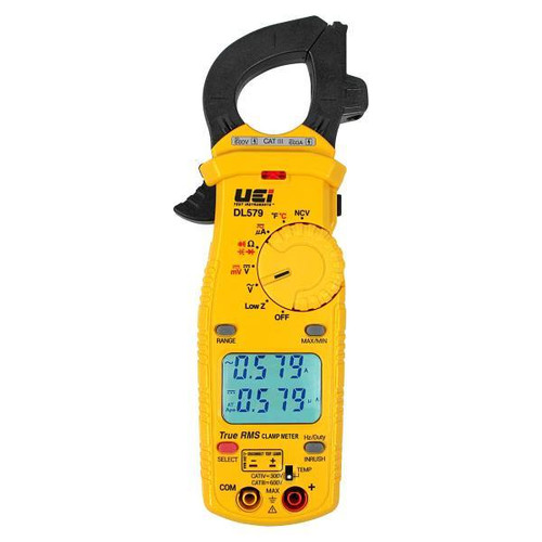 Uei Test Instruments 600a Dual Display Trms Clamp With Temp, Inrush, Amh2 Magnet DL579