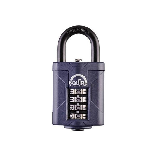 Squire Locks Weathershield Combination Padlock, 4 Wheel, Open Shackle, 40mm SQ-CP40