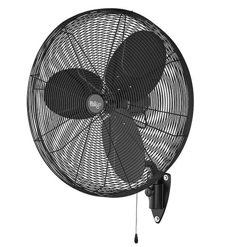 Blotek 30" 3-Speed High Velocity Wall Mount Fan With 3 Blades, Black 53581