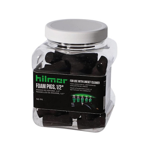Hilmor 1/2 In. Lineset Cleaner Foam Pigs In Resealable Container,case Of 50 HLP1250
