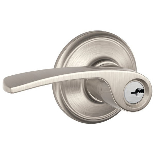 Schlage F Series Leverset 619,non-Handed,satin Nickel Plated Clear Coat Finish F51A MER 619