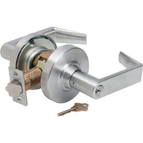 Schlage Rhodes Cylindrical Storeroom Lever Satin Chrome ND80PD C-KWY RHO 626