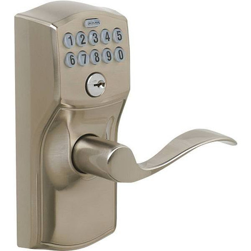 Schlage Camelot Keypad Entry With Flex-Lock, Satin Nickel U021826