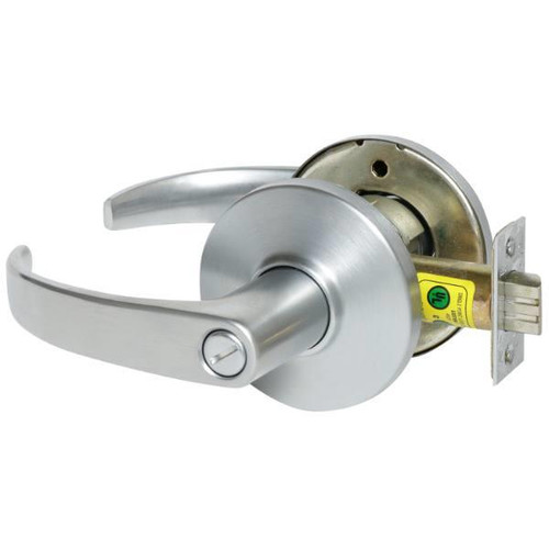 Best 9k Series 3.5 In Convex Privacy Function Cylindrical Lockset (Curved Return) (Satin Chrome)