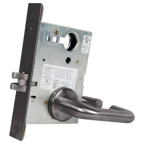 Schlage L Series Passage Mortise Lock, Keyless, 03 Lever, Oil Rubbed Bronze