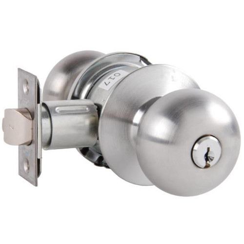 Arrow Mk Series  Storeroom Function Cylindrical Lockset, C Keyway, Satin Chrome