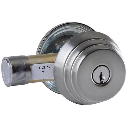 Arrow E Series  Cylinder Only Deadbolt, A Keyway, Bright Chrome