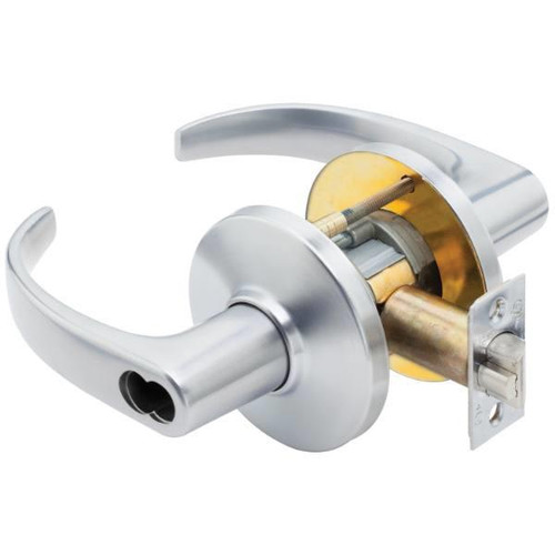 Best 9k Series Dormitory Function Cylindrical Lockset, 14 Lever, Satin Chrome