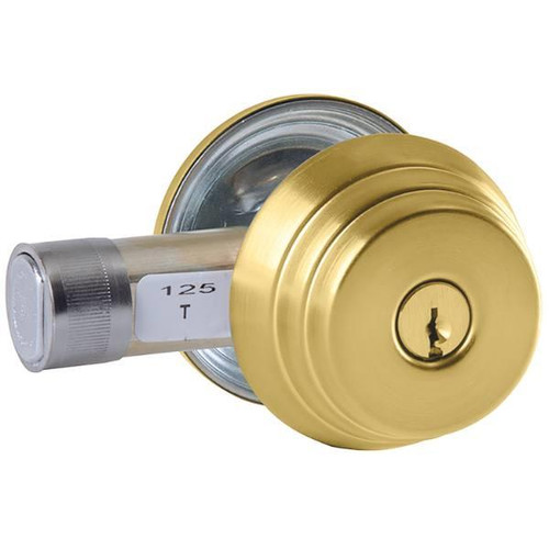 Arrow E Series Grade 2 Double Cylinder Deadbolt, A Keyway, Satin Brass