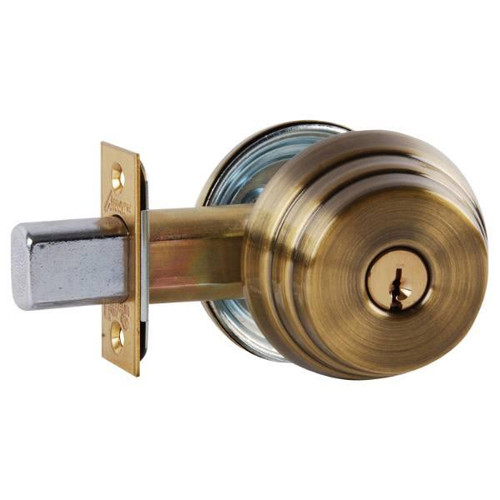 Arrow E Series Grade 2 Double Cylinder Deadbolt, A Keyway, Antique Brass