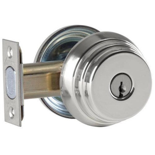 Arrow E Series Grade 2 Double Cylinder Deadbolt, A Keyway, Bright Chrome