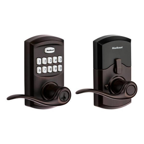 Kwikset 917 Smartcode Venetian Bronze Electronic Deadbolt With Tustin Lever And Smartkey Security