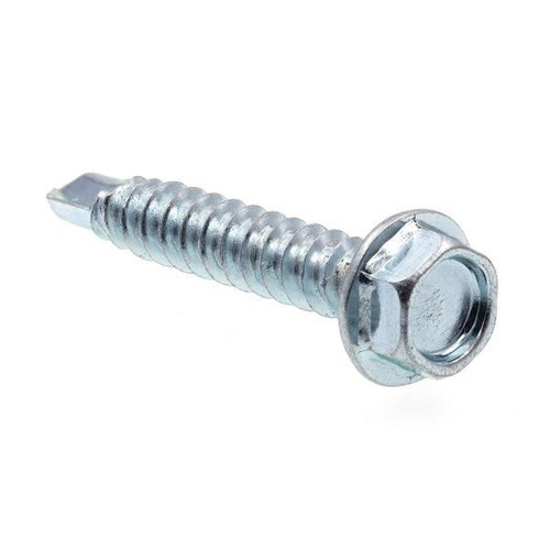 Sheet Metal Screws, Self, Indented Washer Head , Zinc, Package Of 50
