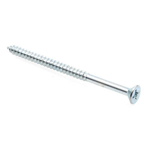 Wood Screws, Flat Head, Phillips , #14 , Zinc, Package Of 10