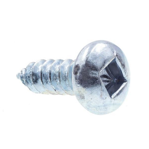 Sheet Metal Screws, Pan, Square , Zinc, Package Of 50