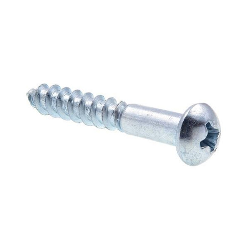 Wood Screws, Round Head, Phillips ,zinc, Package Of 50.