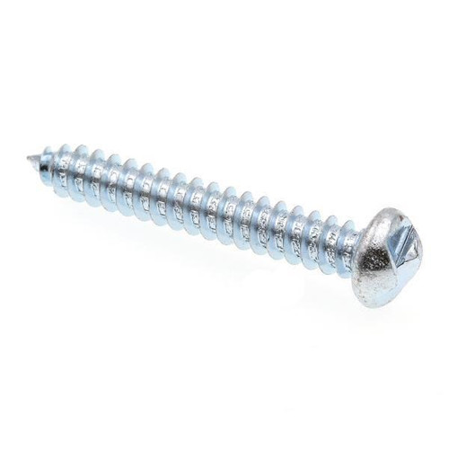 Sheet Metal Screws, One-Way, Round Head, #12, Zinc, Package Of 100