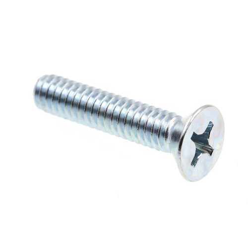 Machine Screws, Flat Hd, Phillips Dr,.,zinc, Package Of 100