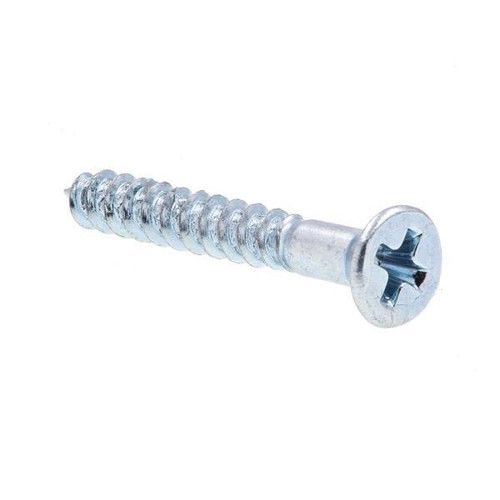 Wood Screws , Flat Head , Phillips Dr , Zinc , #3 X 3/4 , Package Of 50