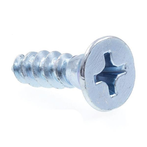 Wo Screws, Flat Hd, Phillips Dr, #16 1 In,zinc, Package Of 10