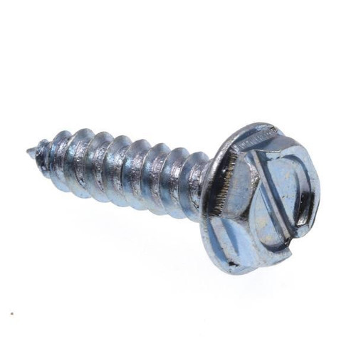 Sheet Metal Screws,hewash Hd, Slotted Dr, #10 ,zinc, Package Of 75