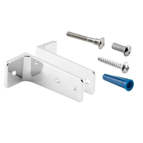 Sentry Two Piece Wall Brackets, 3-, Zinc Alloy, Chrome Plated Finish Set