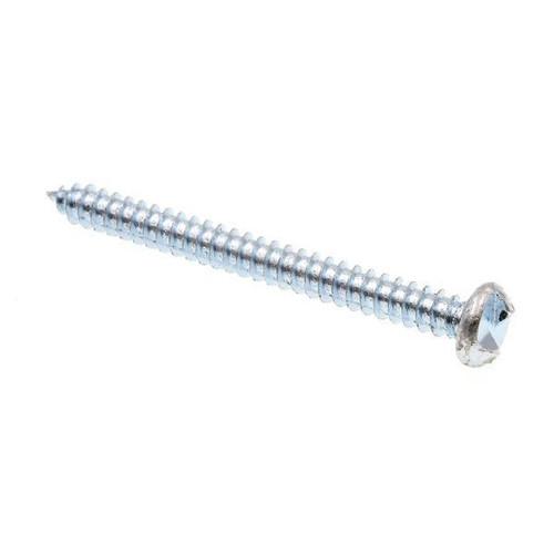 Sheet Metal Screws, One-Way, Round Hd, #10 ,zinc, Package Of 75