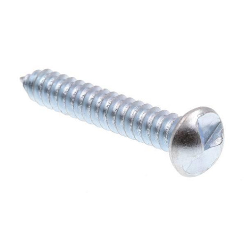 Sheet Metal Screws, One-Way, Round Hd, #14,zinc, Package Of 75