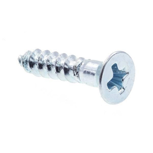 Wood Screws , Flat Head , Phillips Dr , Zinc , #3 X 1/2 , Package Of 50