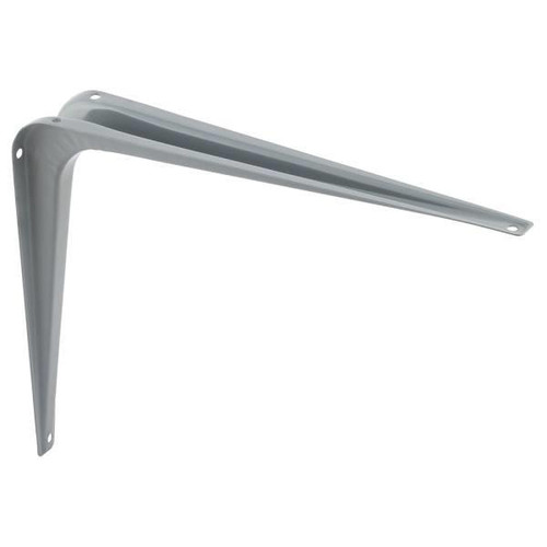 Shelf Support Brkt, 8 In.10 In., Steel, Gy Pwdr, Package Of 2