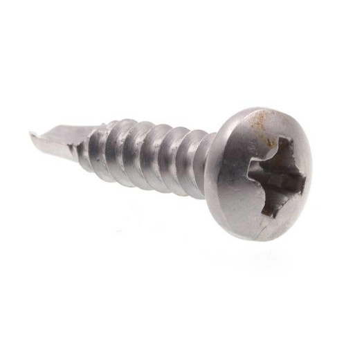#6 X 5/8 In. Self-Drilling Pan Head Phillips-Drive Grade 410 Sheet Metal Screws (Stainless Steel) (50-Pack)