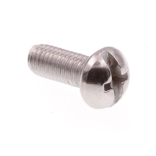 Prime Line #10-32 X 1/2 In Stainless Steel Machine Screw, Slotted/Phillips Round Head, Package Of 25