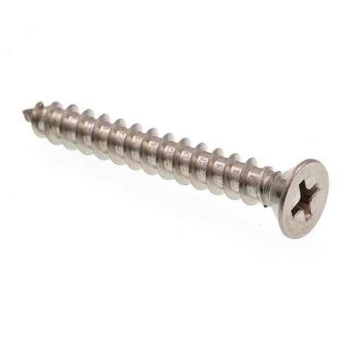 Sms, Sf-Tap, Flat Hd, Phil Dr, #10 X 1- Grade 18-8 Ss, Package Of 25