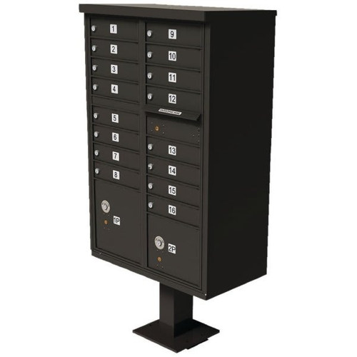 Florence Mfg Cluster Box Unit-16 Mailboxes /2 Parcel Locker/Bronze