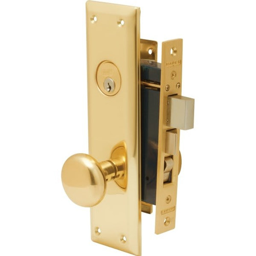 Marks Metro Entry Mortise Lock Right Hand Brass