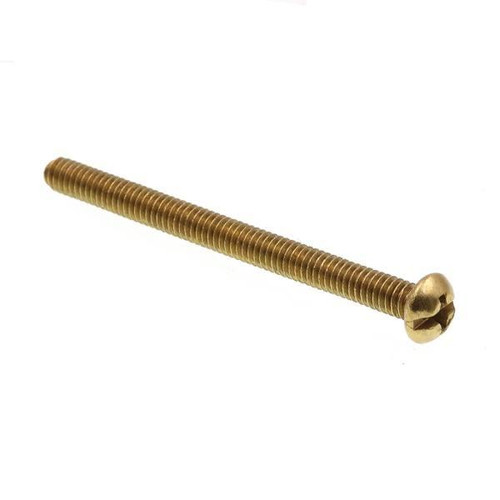 Ms, Rh, Phil/Slot Comb Dr, #8-32 X ., Solid Brass,package Of 100