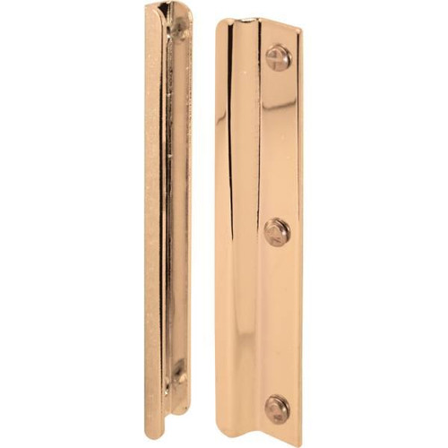 Defender Security 6 In. Bright Brs Stl Constructed Latch Shield