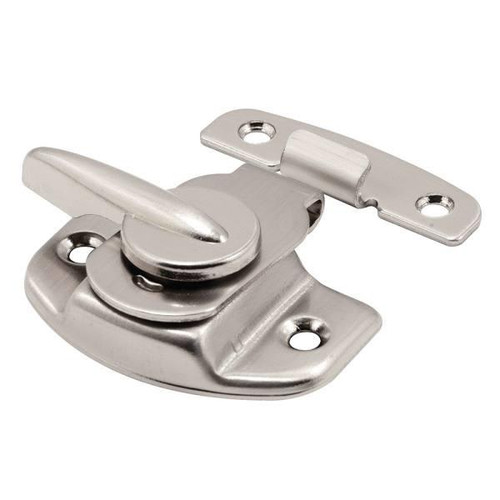 Defender Security Sash Lock, 1-1/2 In. And 1-7/8 In. Hole Centers, Stl, Stn Nkl