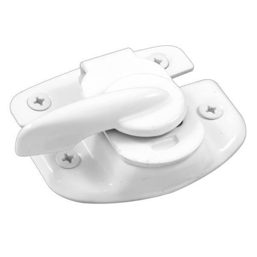 Wt Painted Stamped Stl Dbl Hung Sash Lock W/ Cam-Action Lth Dsgn