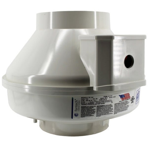 Fantech 120 Volt Thermoplastic Inline Centrifugal Duct Fan 6"