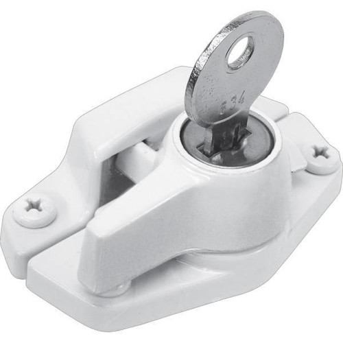 Defender Sec Key Sash Lk, 2in Hole Centers, Hd Zinc , Wt