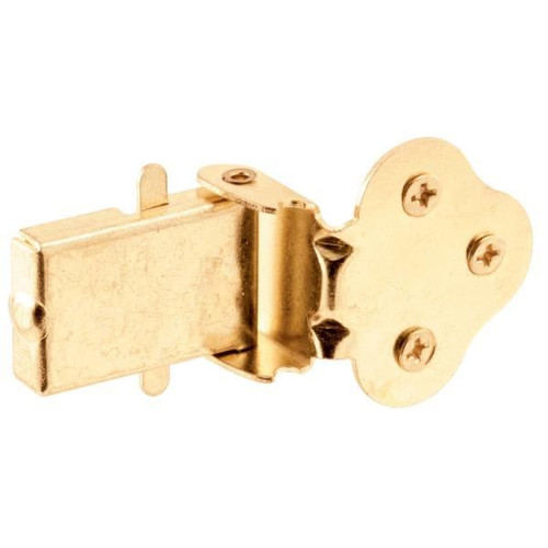 Defender Security Wood Window Flip Lk, 5/8in Projection, Stmp Stl Constrt, Brass