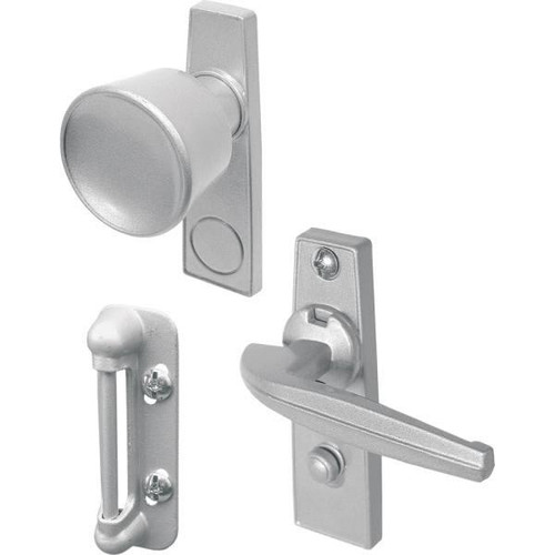 Tulip Knob Latch, 1-3/4in Mting Holes, Alum