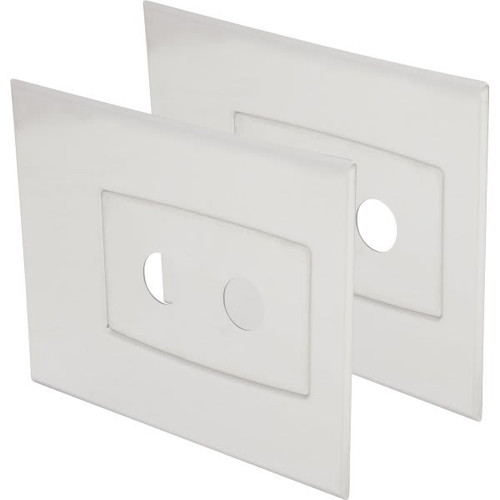 Wingits Contour Oval Curved Shower Rod Cover Plate Polished Stainless Pair Of 2