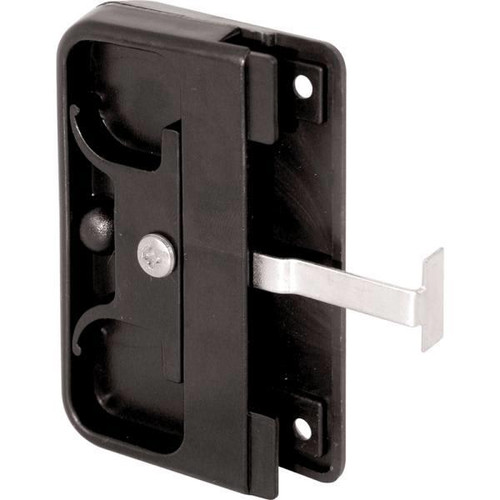 Latch And Pull, 2-5/8in, Plast Housing, Black, Stl Latch