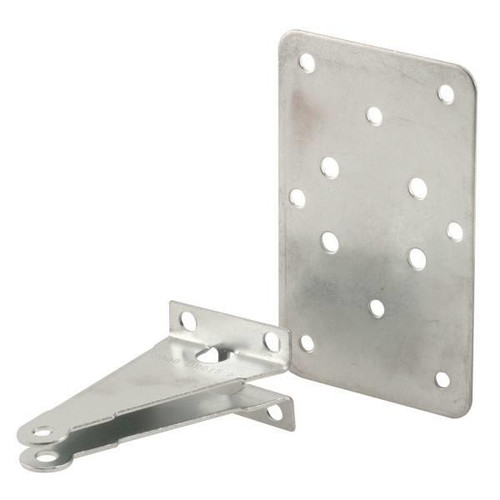 Jamb Bracket W/Plate, 2-1/2in X 4-1/16in, Stl Constrt, Mill