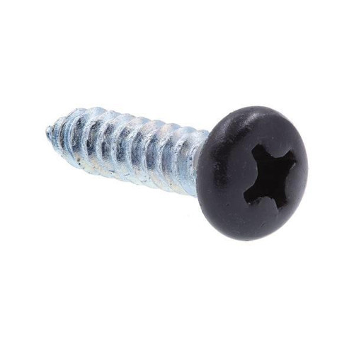 Sheet Metal Screws, #8 X 3/4in, Zc Steel W/ Black Hd, Package Of 25