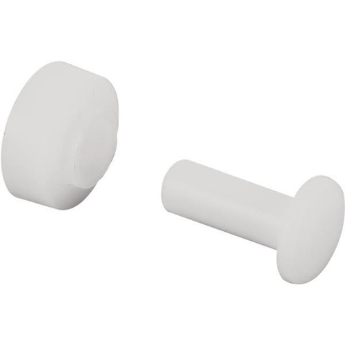 Sliding Window Roller W/ Axle Pins, 7/16in Flat Nylon, Package Of 4