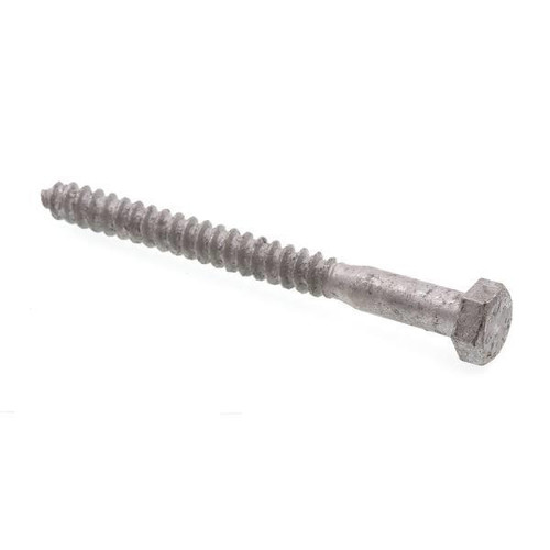 Hex Lag Screws, 5/16in X 3-1/2in, A307 Galv Steel, Package Of 25