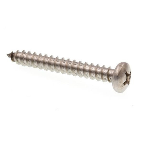 Sheet Metal Screws, #14 X 2in, Gr 18-8 Ss, Package Of 20